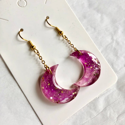 Purple and gold crescent 🌙 small size